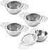 4 Set Tea Strainers with Drip Bowls, Loose Leaf Tea Strainers with Double Winged Handles Extra Fine Mesh Tea Infuser Brew Loose Leaf Tea, Spices, ...