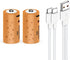 New USB C Lithium ion Rechargeable Battery, High Capacity 1.5V 5000mWh Rechargeable C Battery, 2.5 H Fast Charge, 1200 Cycle with Type C Cable, Co...