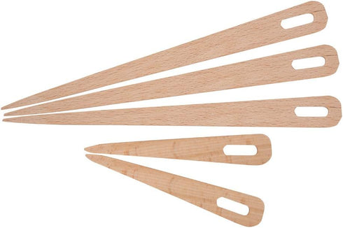 Wooden Big Eye Knitting Needles Kit, 5PCS DIY Wooden Big Eye Knitting Needles Tapestry Weaving Crafts Tools......