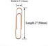 HAHIYO Paper Clips Large Sturdy 2 inches Length 70 Pack Paperclips Heavy Duty Tight Grip Rust Proof Reusable Metal Bright Rose Gold for Home Offic...