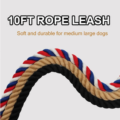 BTINESFUL Heavy Duty Rope Dog Leash 10 ft, Strong Dog Leash Soft Handle Dog Traction for Large Medium Dogs Hiking, Camping, Exploring, Walking(1/2...
