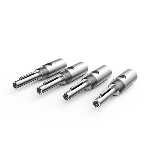 Viborg Speaker Banana Plugs Silver Plated, Screw Locking 4MM HiFi Speaker Connectors for Speaker Wire, Wall Plate, Home Theater, Audio/Video Recei...