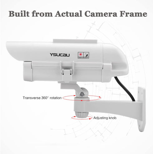 Solar Powered CCTV Security Fake Dummy Camera with Flashing Led Outdoor/Indoor Use for Homes & Business...
