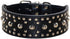 2" Width Leather Dog Collar, Spiked Studded Dog Collar Heavy Duty Dog Collar Adjustable for Medium Large Dogs (L, Black)...