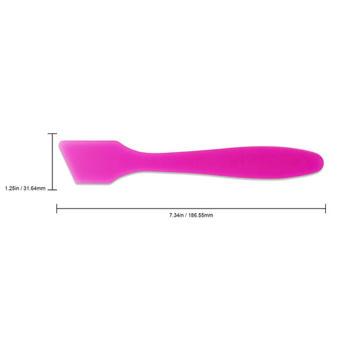 Pana (10 Pieces) 7.35" Pink Large Flexible Mixing Spatula Reusable Cosmetic Skin Care Facial Cream Mask Spatula for Mixing and Sampling...