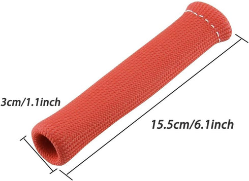 Spark Plug Wire Heat Shield & Sleeve - 2500 High Temp Heat Tape Protection - 8 Pack (Red)...