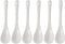 Set of 6 Premium White Porcelain Coffee Spoons for Espresso, Tea, Sauces, and Desserts...