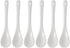 Set of 6 Premium White Porcelain Coffee Spoons for Espresso, Tea, Sauces, and Desserts...