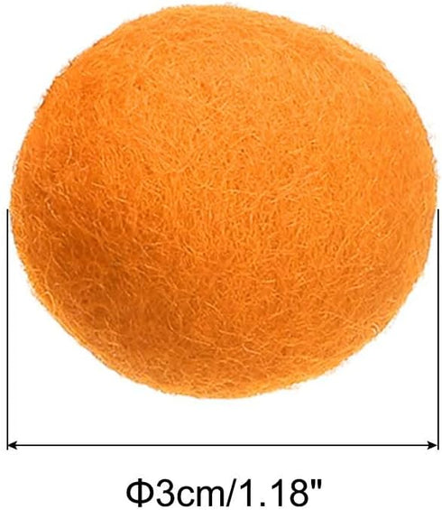 PATIKIL Wool Felt Balls Beads Wool Felting Pom 3cm 30mm Orange for Home Crafts Handcrafts Project DIY Pack of 20...