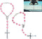 2PCS Car Mirror Decor Hanging Ornament?Pink Rosary Pendant?Catholic Car Rosary, GirlyCar Decor Accessories ?Rose?...