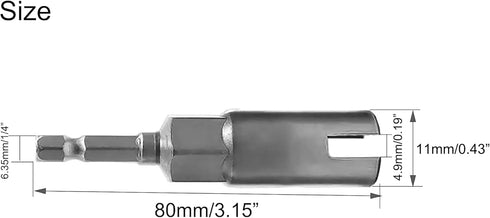 11mm Power Wing Nut Driver Set, Slot Wing Nuts Drill Bit Socket Wrenches Tools Set, 1/4" Hex Shank Drills Bits for Panel Nuts Screws, Screw Hole, ...