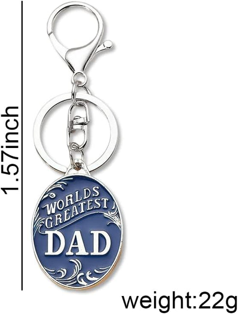 Dad Keychains Fathers Day Birthday Gifts for Men Dads Christmas Retirement Gifts from Daughter Son Daddy Papa Engraved Car Keychain Key Chain Ring...
