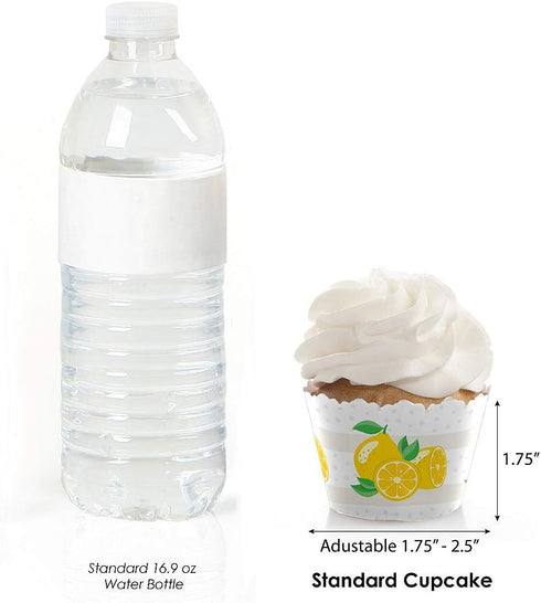 Big Dot of Happiness So Fresh - Lemon - Citrus Lemonade Party Decorations - Cupcake Wrappers - Set of 12...