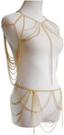 Sexy Body Chain Set Layered Necklace Bra Waist Chain Summer Fashion Bohemian Jewelry Suit for Beach Party Holidy...
