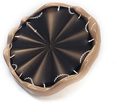 20 pcs Coffee Translucent Resin Metal Lotus Leaf Sewing Coats Shank Buttons -25mm -1"...