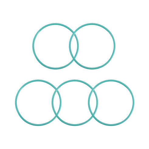 uxcell Fluorine Rubber O-Rings, 55mm OD 50.2mm ID 2.4mm Width FKM Seal Gasket for Machinery Plumbing, Green, Pack of 5...