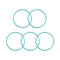 uxcell Fluorine Rubber O-Rings, 55mm OD 50.2mm ID 2.4mm Width FKM Seal Gasket for Machinery Plumbing, Green, Pack of 5...