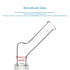 stonylab Angled Glass Adapter, Borosilicate Glass Pour Out Adapter with 14/20 Standard Inner Joint Liquid Pouring Adapter for Laboratory Lab Suppl...