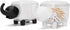 Cotton Ball Holder Dispenser 2-Pack,Acrylic Qtip Containers with Lid, Cute Elephant Vanity Organizer Canister for Bathroom Countertops,Birthday Mo...