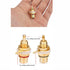 Gold Plated Female RCA Phono Panel Mount Chassis Socket Plug Jack Connector - (6 Pcs)...
