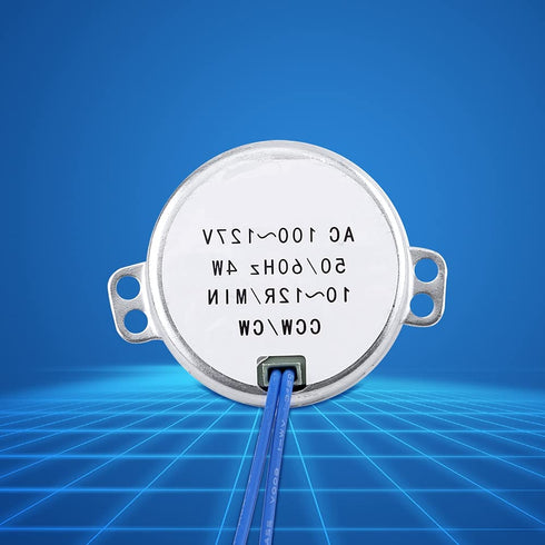 Electric Synchron Motor AC 100-127V 4W 50/60Hz / Geared Motor Synchronous Motor Geared Motor for Electric Fan (10-12RPM)...