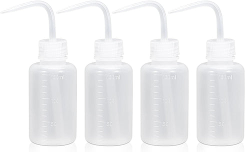 5oz/4Pcs Lash Water Bottle Squeezer, Tattoo Wash Squeeze Bottle with Scale Labels, Plastic Rinse Bottle for Eyelash Extensions, Watering, Washing ...