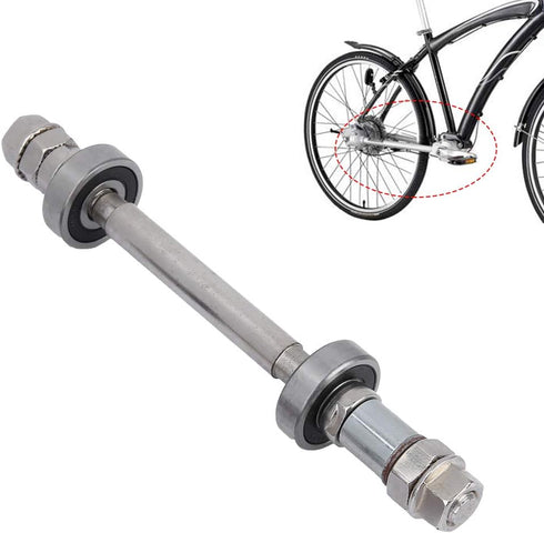 Bicycle Wheel Hub Axle, Durable Metal Bicycle Wheel Hub Axle Front Rear Solid Shaft Lever, Bike Repair Tool Accessories, for Most Bikes(Rear axle ...