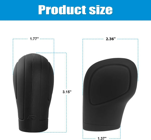 2 Pcs Car Gear Shift Knob Cover, Elastic Silicone Car Automatic Shift Protector Cover, Universal Anti-Slip Auto Knob Gear Stick Protector for Men ...