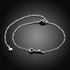 925 Sterling Silver Adjustable Anklet Barefoot Sandal Beach Foot Chain Cute Love Key Zircon Pendant Adjustable Chain Anklet Bracelet...