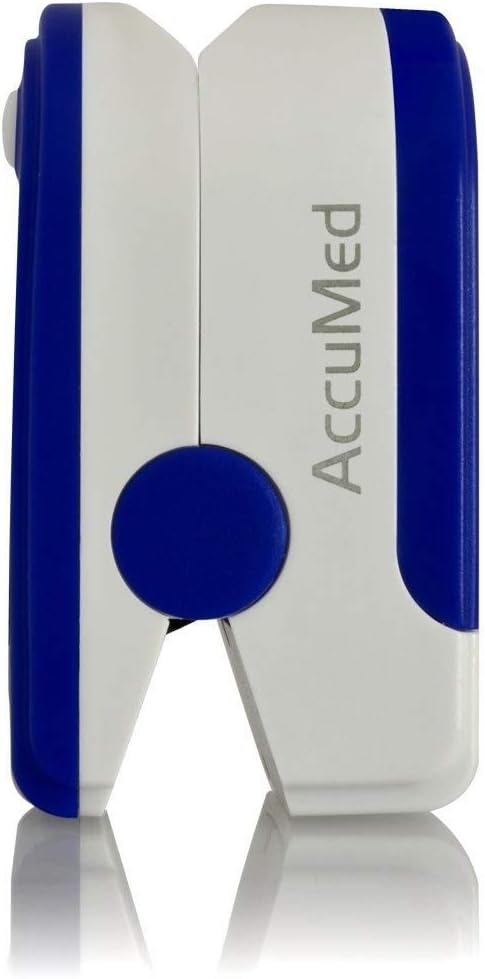 AccuMed CMS-50DL Fingertip Pulse Oximeter Blood Oxygen SpO2 Sports and Aviation Fingertip Monitor w/ Carrying case, Lanyard Silicon Case & Battery...