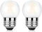 G40 Low Wattage LED Light Bulbs 1.5w Equivalent to 15 Watt E26 Base Light Bulb G14 Frosted Small Light Bulbs Warm White 2 Pack...