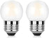 G40 Low Wattage LED Light Bulbs 1.5w Equivalent to 15 Watt E26 Base Light Bulb G14 Frosted Small Light Bulbs Warm White 2 Pack...