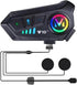 Y102X Helmet Talk Motorcycle Helmet Headset, Wireless Helmet Intercom for 2 People to Talk, with CVC Noise Reduction Music Control Response, Bluet...