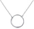 Ladytree S925 Sterling Silver Circle Necklace for Women Dainty Simple Open Circle Pendant Day Collar Style with Rolo Chain 18+2 Inch Trendy Silver...