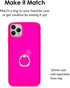Velvet Caviar Cell Phone Ring Holder - Finger Ring & Stand - Improves Phone Grip Compatible with iPhone, Galaxy and Most Smartphones (Neon Pink He...