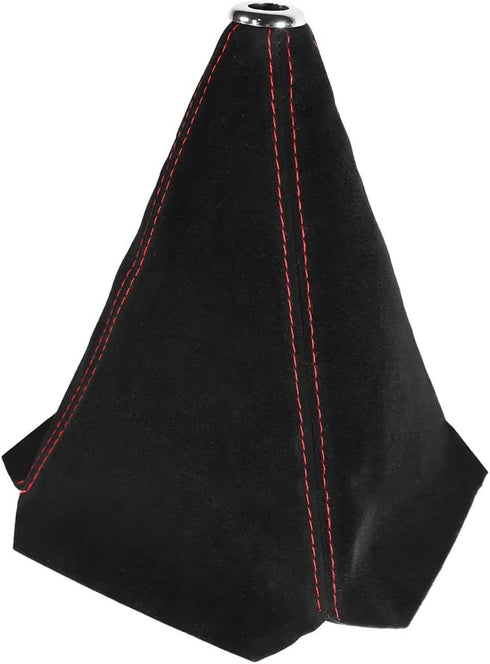Car Shift Boot Cover, Suede Leather Shift Knob Boot Dust Cover, Universal Manual/Auto Shifter Boot Sleeve Replacement, Handbrake Gaiter Car Interi...