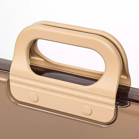 Portable File Box Clear Waterproof Document Storage Box with Snaps PP Files Organizer Cases for A4 Paper Magazines Notebooks School or Office Supp...