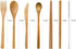 Bamboo Utensils, Eco Friendly Flatware Set, Bamboo Cutlery Set, Bamboo Travel Utensils, Camping Utensils Set, Portable Utensils Set, Knife, Fork, ...