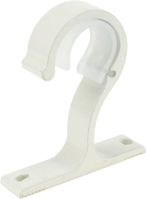 Sydien 2Pcs Curtain Rod Brackets Curtain Rods Holders with Mounting Screws and Wall Anchors for Curtains Rod (Ivory White)...