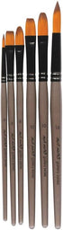 Mont Marte Gallery Series Acrylic Brush Set, 6 Piece. Selection of Synthetic Hair Paint Brushes Suitable for Acrylic Painting...