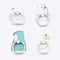 4-Pcs Cute Phone Ring Holder Stand, Bear Panda Mobile Phone Stand Holder 360 Rotation Finger Ring Grip Mount for Smartphones and Tablets (Bear Gri...