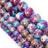 Zenkeeper 108 Pcs Sea Sediment Imperial Jasper Beads for Jewelry Making 8 MM Colorful Imperial Jasper Gemstones Loose Stone Beads...