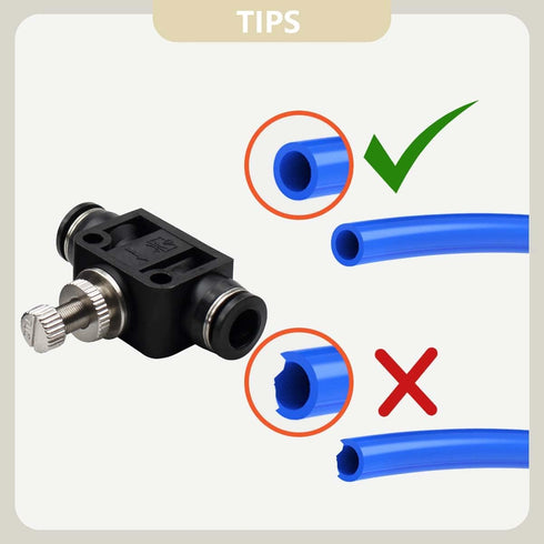 3 Pcs 10mm Tube OD Air Flow Control Valve,Union Pneumatic Speed Control Flow Controller PSA-010 Straight Union Push to Connect Tube Fitting Regula...