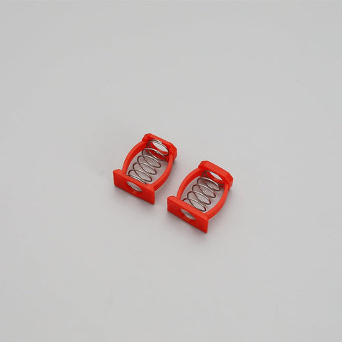 2PCS C Buckle Springs Bicycle Hinge Clip Bicycle Limit Hinge Clamp Compatible with Brompton Folding Bike Red C Shaped Clip Bike Accessories, 18.5x...