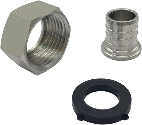 Beduan Stainless Steel PEX Garden Hose Adapter Fitting 1/2" PEX Barb to 3/4" GHT Female Connector for Outdoor Garden Irrigation Watering...