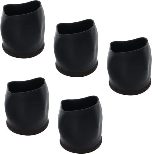 5 PCS Chair Caster Cups Furniture Wheel Stopper 2" Office Chair Wheel Cups Furniture Pads for Rolling Desk Chair Crib Wheels Anti-Sliding Felt Bot...