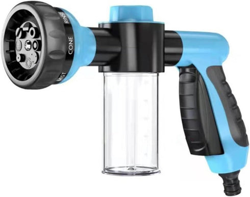 Garden Hose Nozzle Adjustable Hose Spray Nozzle High Pressure 8 Watering Pattern with 3.5Oz Soap Sprayer Power Garden Water Hose Foam Nozzle Spray...