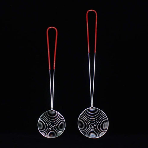 Draining Scoo p, Skimmer Slotted Spoon, Boba Pearl Scoo p Strainers, Mini Mesh Skimmer Spoon with Handle, Round Hot Pot Strainer for Kitchen Fryin...