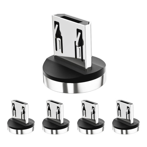 ?????????????? 5 Pack Micro Magnetic Tips Connectors Head for Android Devices, Magnetic Phone Cable Tips for Samsung Galaxy S8 S8 Plus, Google Pix...