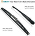 Rear Windshield Back Wiper Arm Blade Set 76720-T0A-003 for Honda CRV CR-V 2012-2016, for Toyota Highlander 2008-2013, for Toyota Prius V 2012-2015...